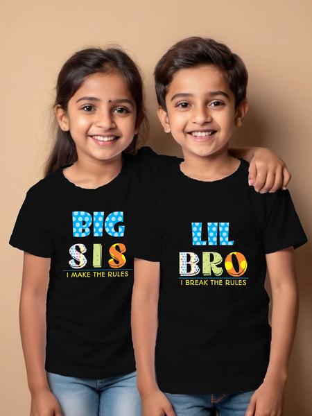Big Sis Little Bro Rakhi T-shirt for Brother Sister