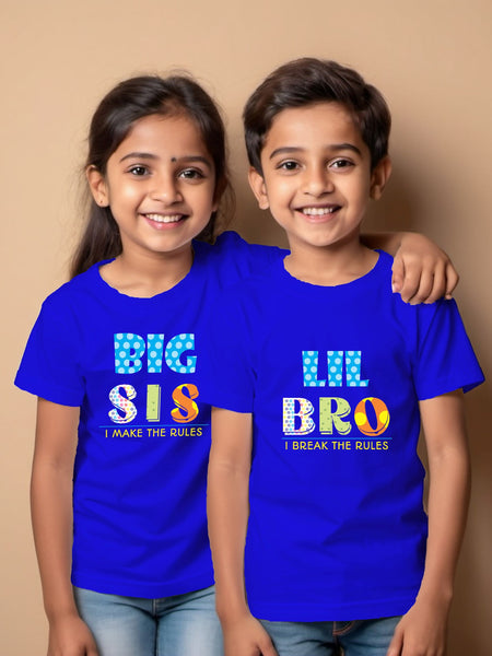 Big Sis Little Bro Rakhi T-shirt for Brother Sister