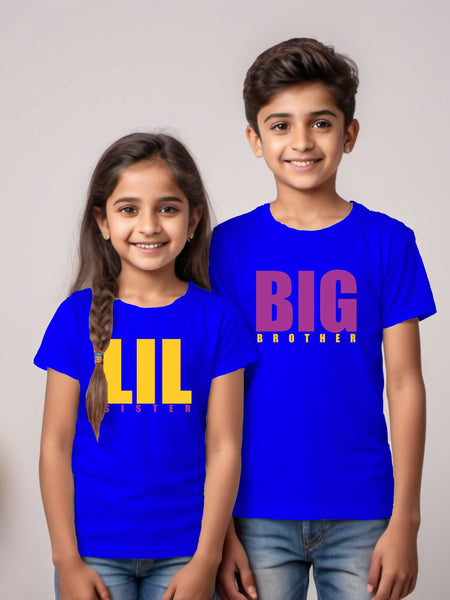 LIL Sister Big Brother Rakhi T-shirt for Brother Sister