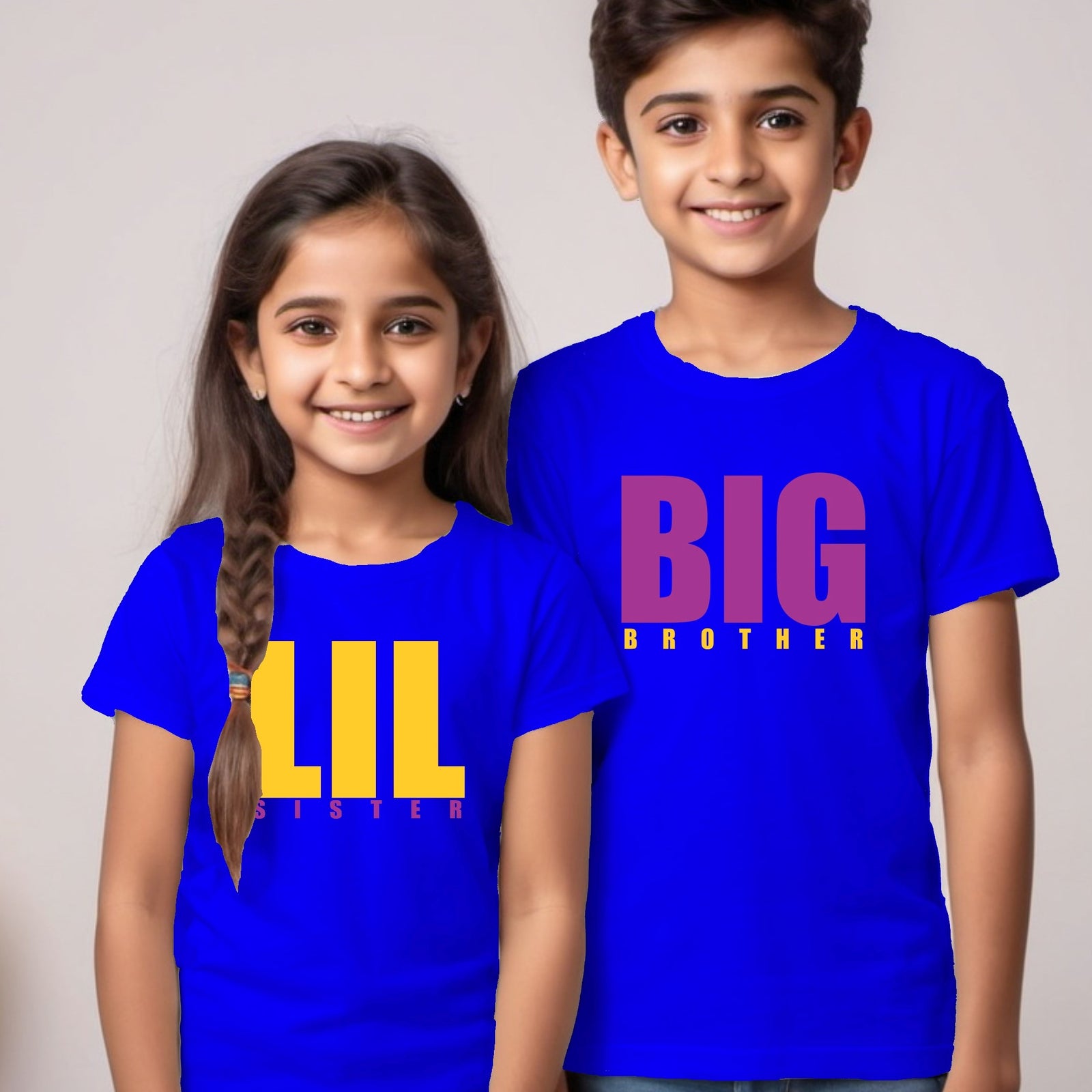 LIL Sister Big Brother Rakhi T-shirt for Brother Sister