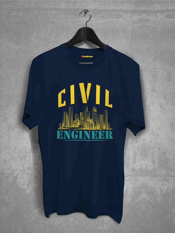T-shirt for civil engineer gift Navy Blue XS