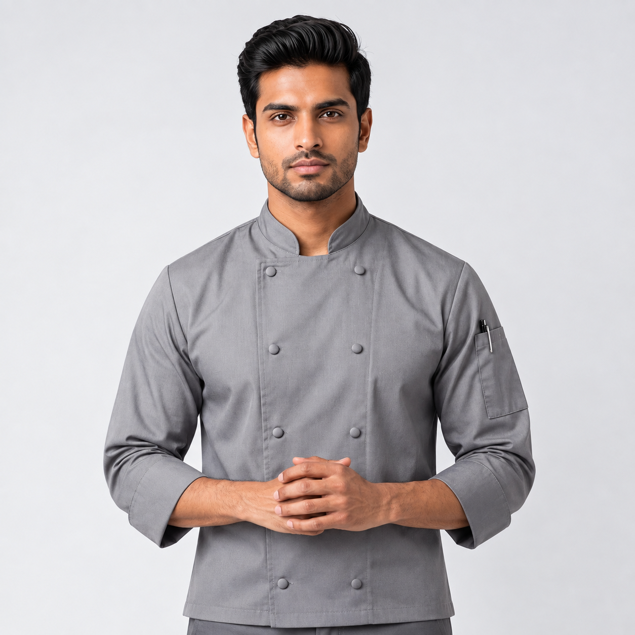 Gray Full Sleeve Chef Coat