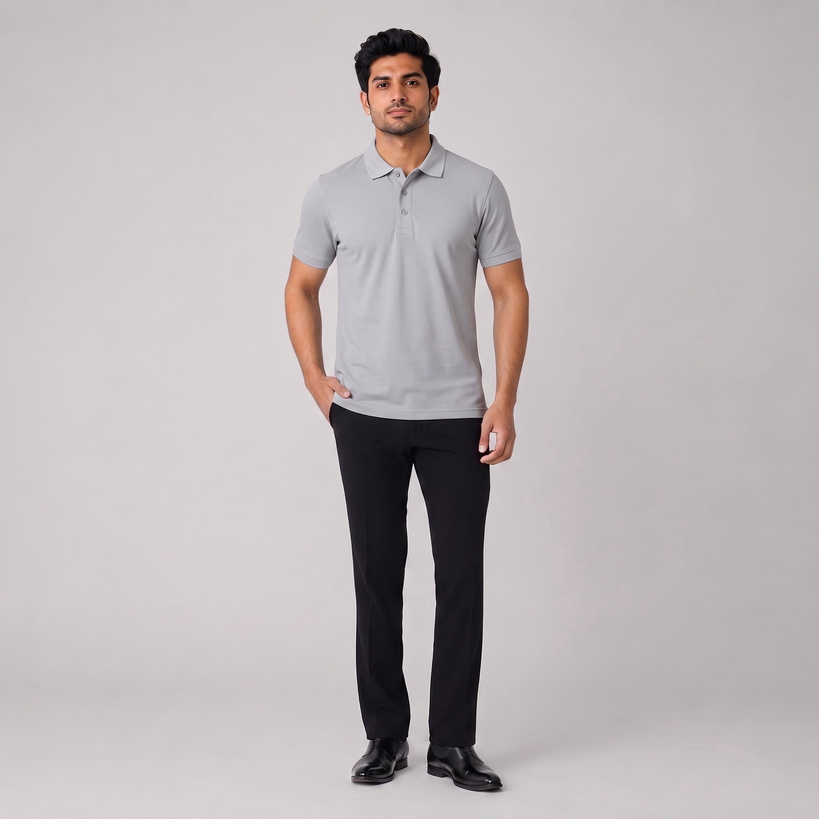 Industrial Back Office Uniform | LOOMBA PRIME Premium Cotton-Polyester Polo T-Shirt