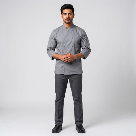 Gray Full Sleeve Chef Coat
