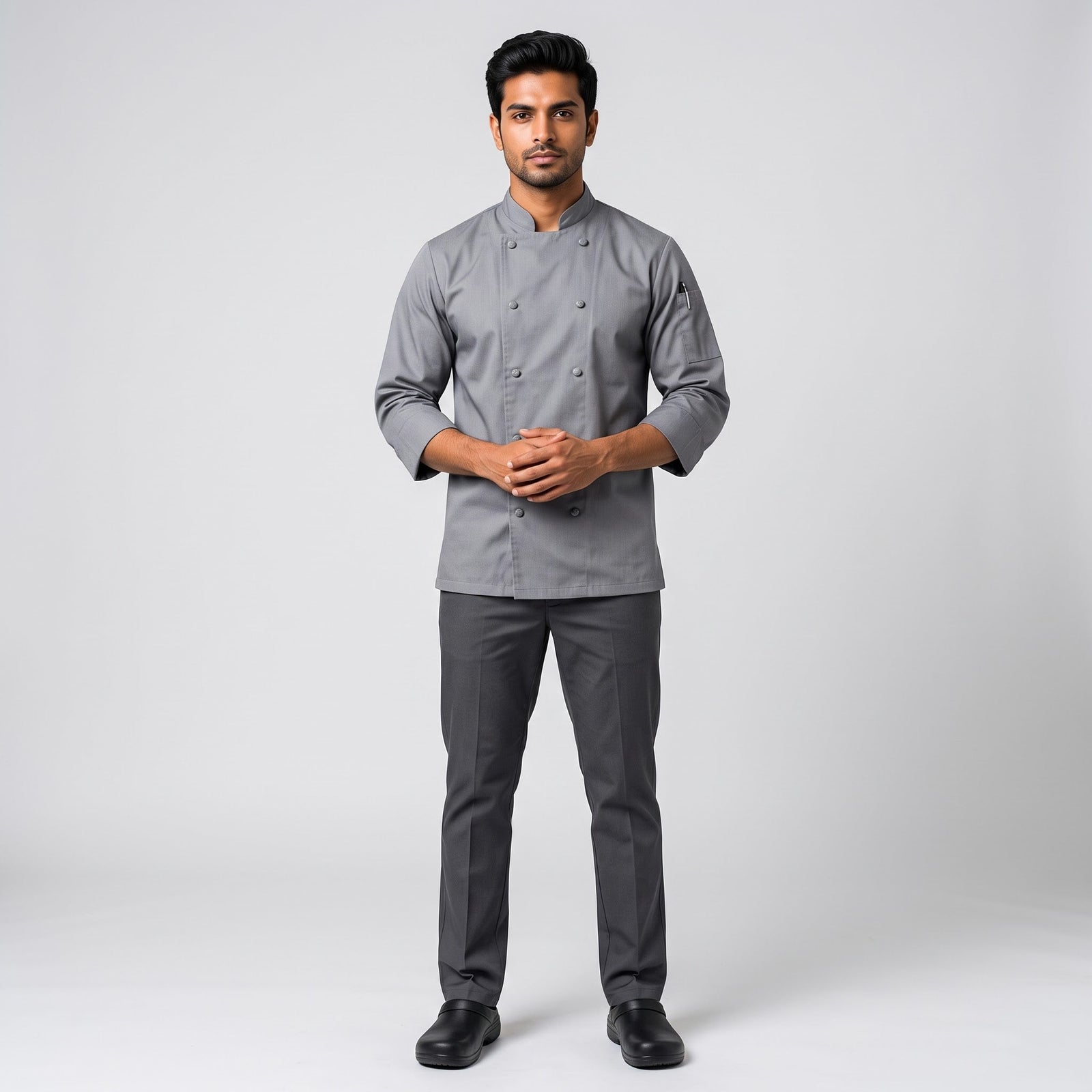Gray Full Sleeve Chef Coat