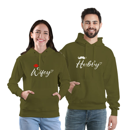 Hubby Wifey Couple Hoodie