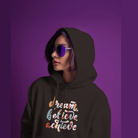 Dream Believe Achieve Black Hoodie