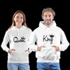 King Queen White Hoodie