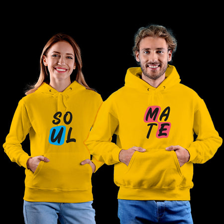 Soul Mate White Couple Hoodie
