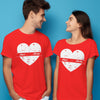 Heart With Customize Name-Couple T-shirt