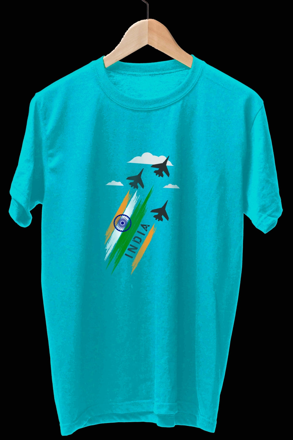 India on moon T-shirt