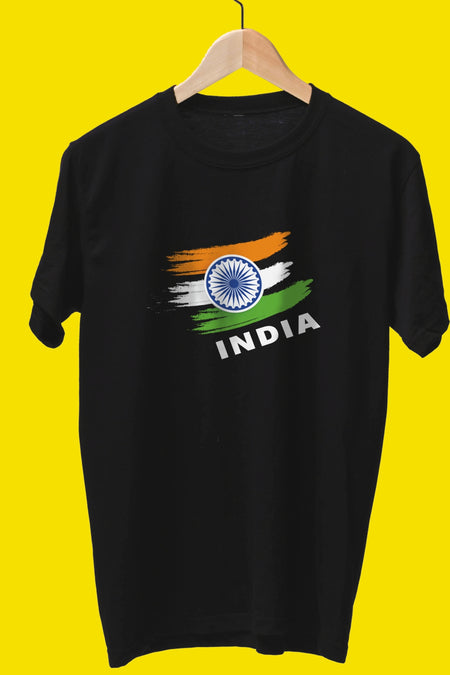 Indian Flag on Heart T-shirt