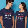 I Stole Her Heart, So I Am Stealing His Last Name - Couple T-Shirts