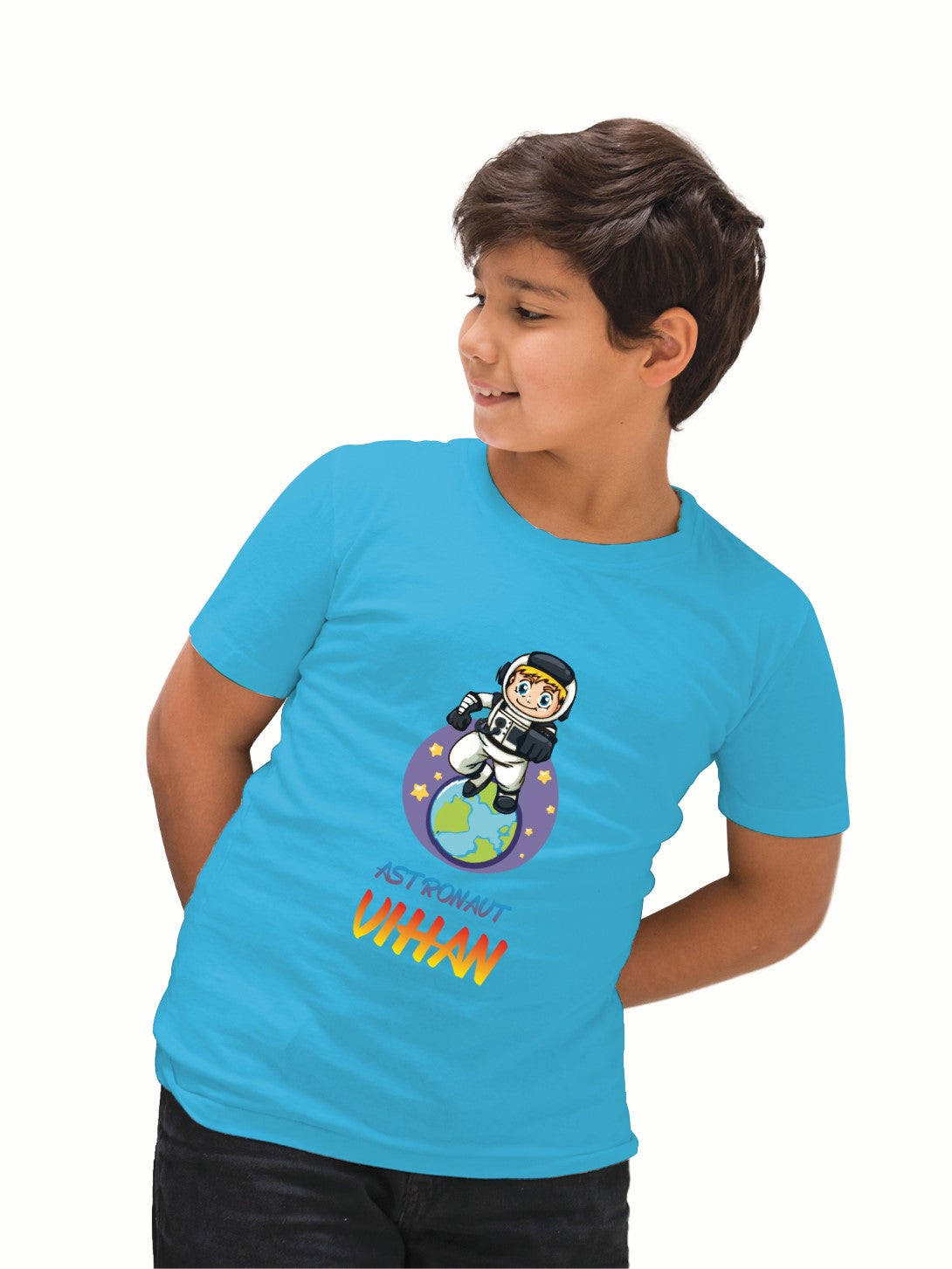 Astronaut design with Custom Name on T-shirt