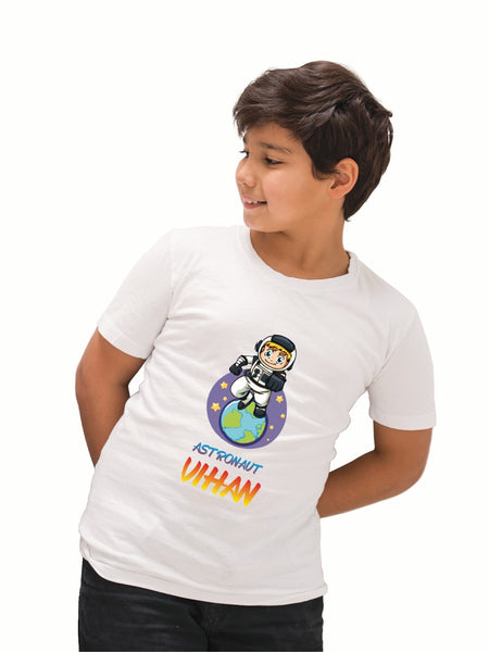 Astronaut design with Custom Name on T-shirt