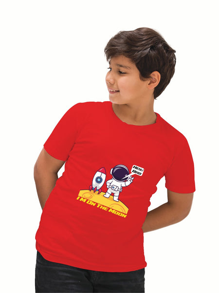 On the moon astronaut design t-shirt
