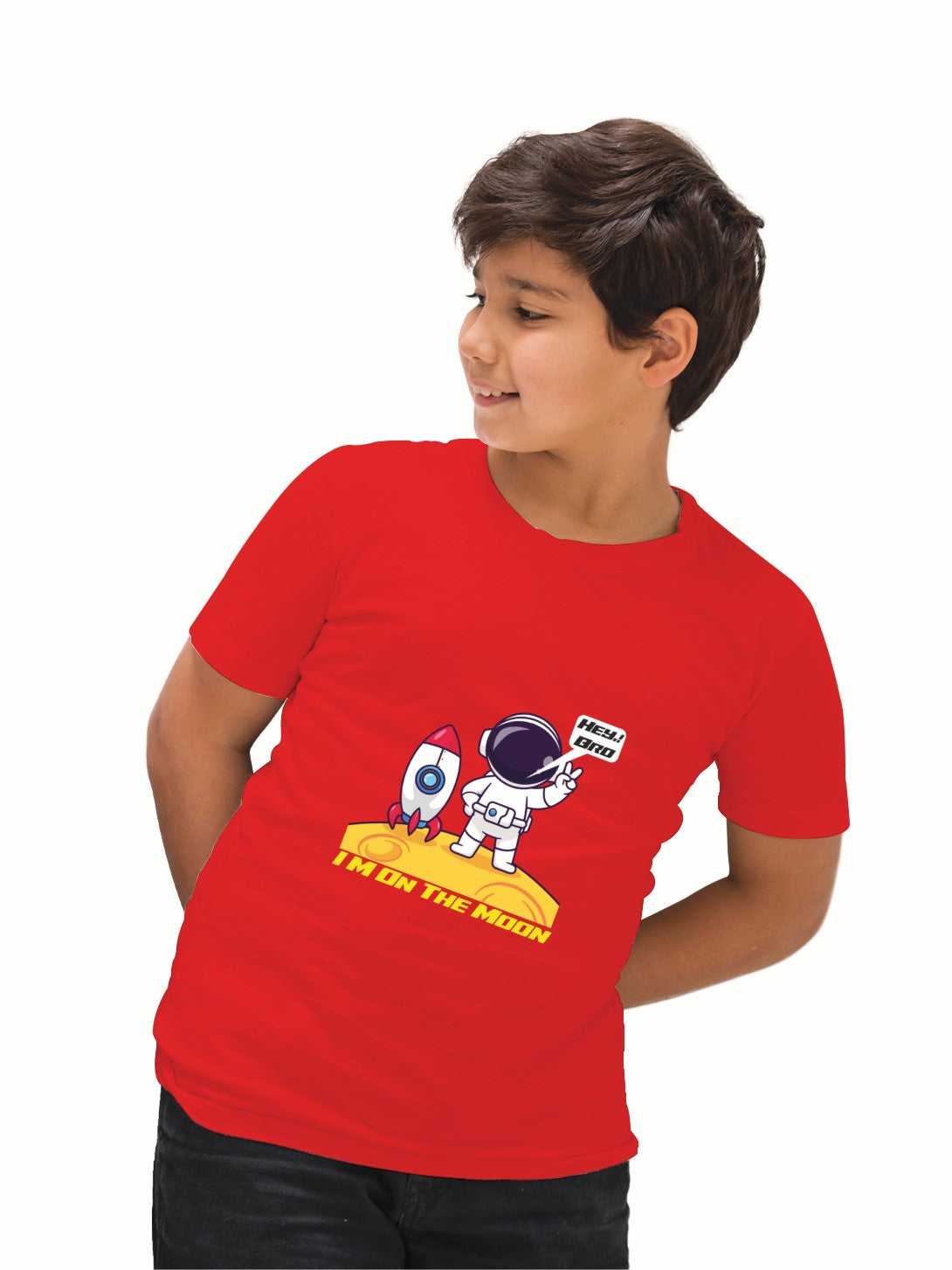 On the moon astronaut design t-shirt