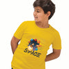 Space boy with custom name t-shirt