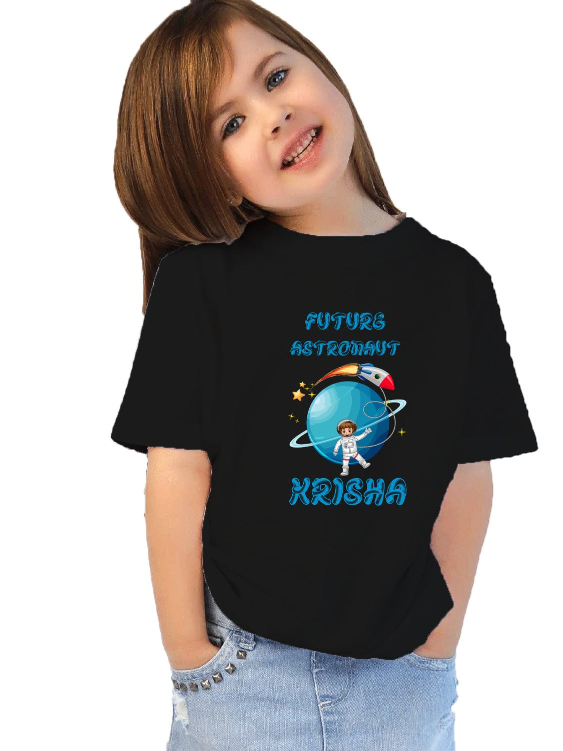 Future Astronaut girls custom t-shirt with Name