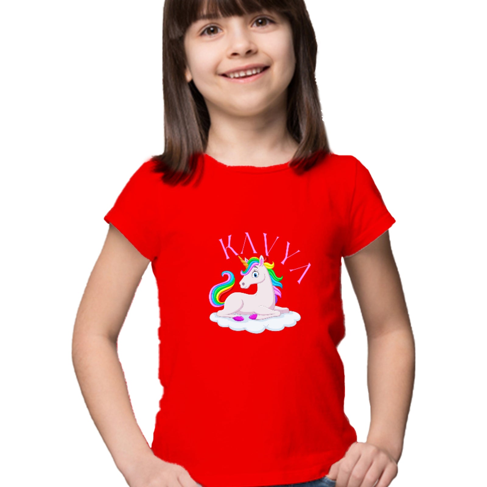 Girl Name with Unicorn design T-shirt