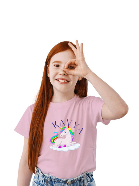 Girl Name with Unicorn design T-shirt