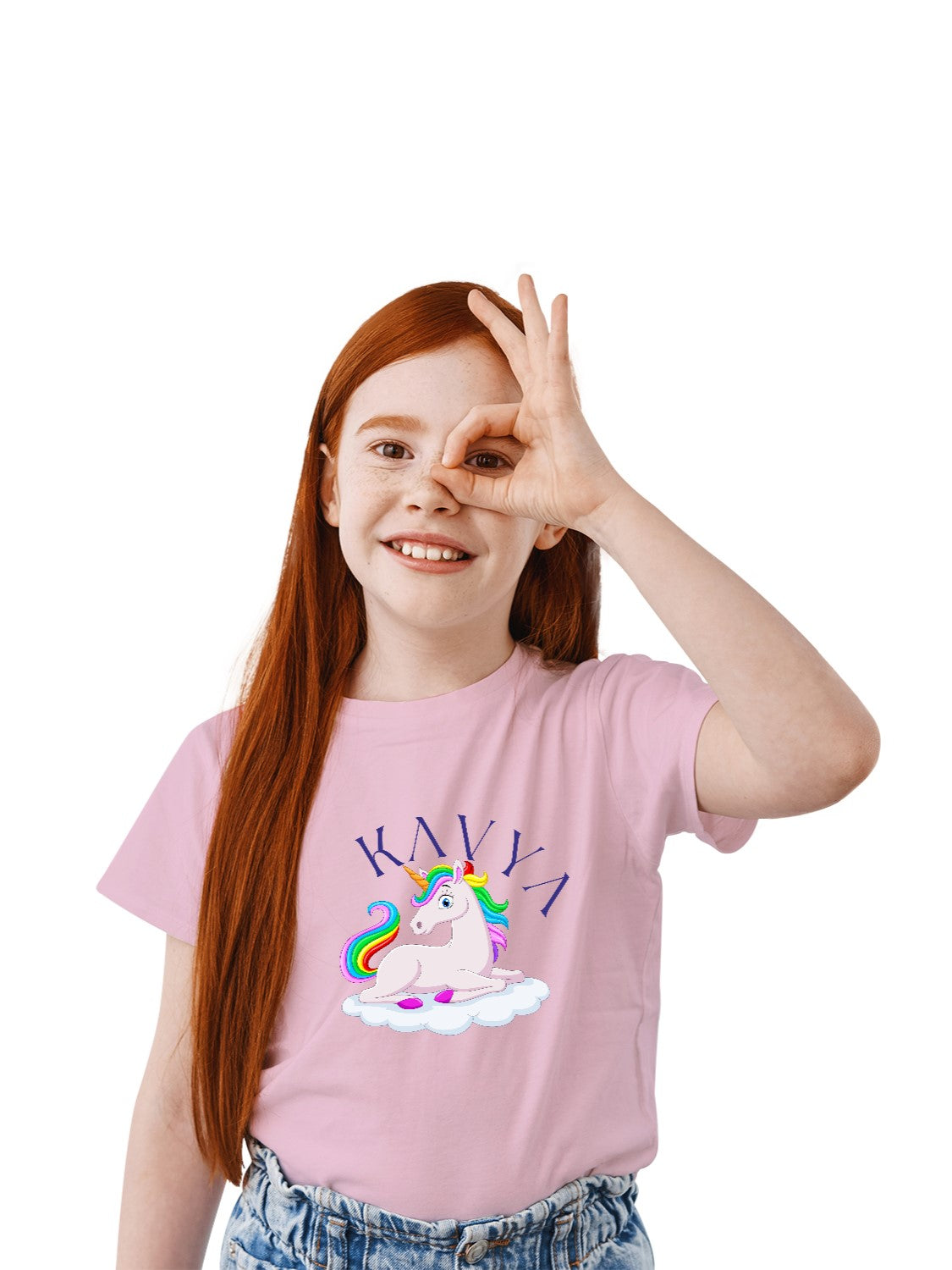 Girl Name with Unicorn design T-shirt