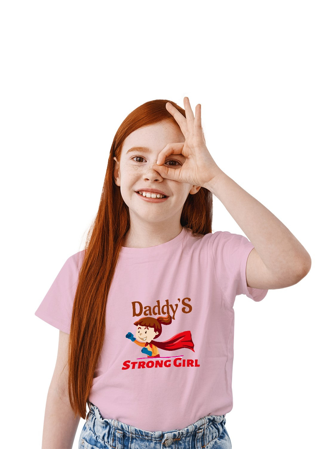 Daddy's strong girl cotton t-shirt