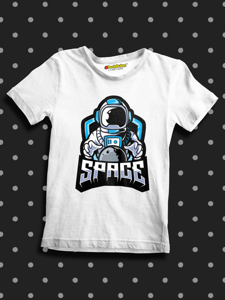 Space Suit With moon T-shirt