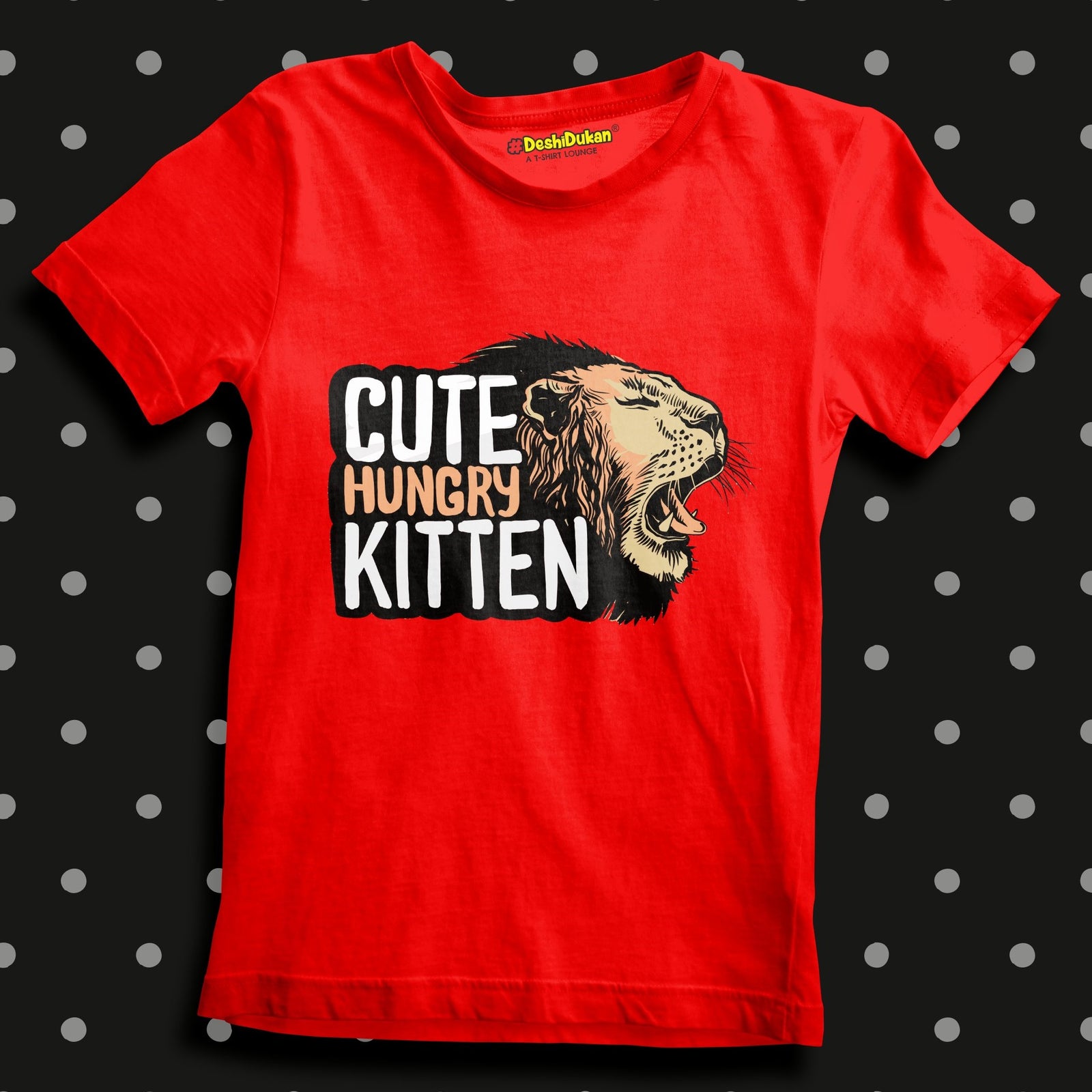 Cute Hungry Kitten Kids T-shirt