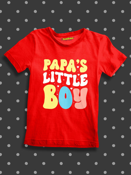 Papa's Little Boy Kids T-shirt
