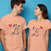 King-Queen Of Heart Couple T-shirt Pair