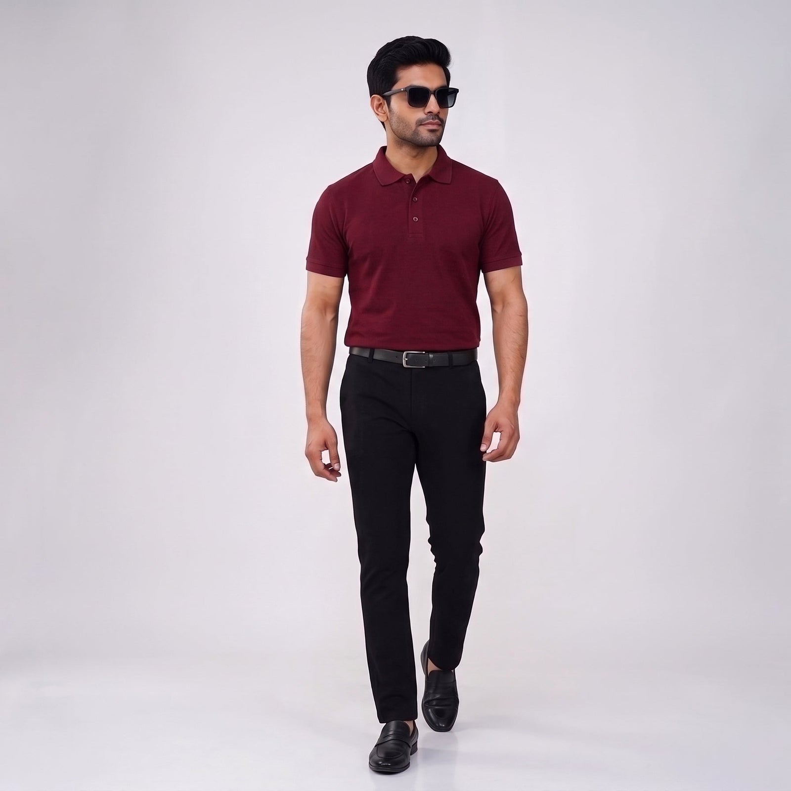 LOOMBA FRUGAL Premium Cotton-Blend Polo T-Shirt