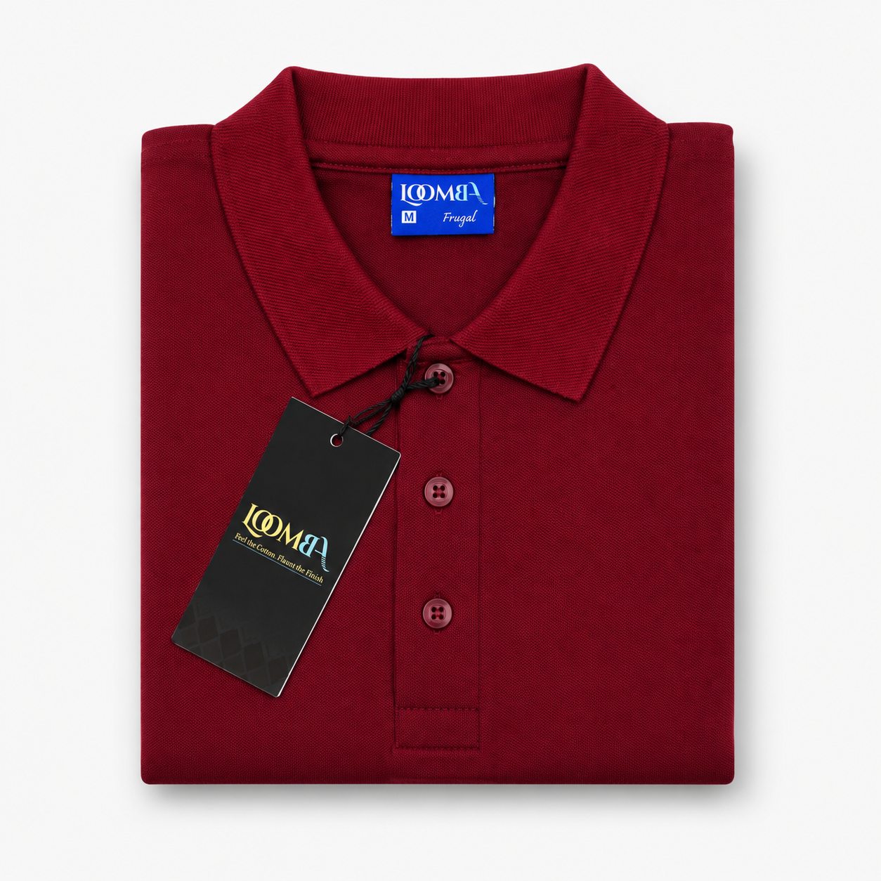 LOOMBA FRUGAL Premium Cotton-Blend Polo T-Shirt