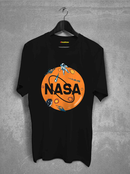 Nasa With Orange Planet T-shirt