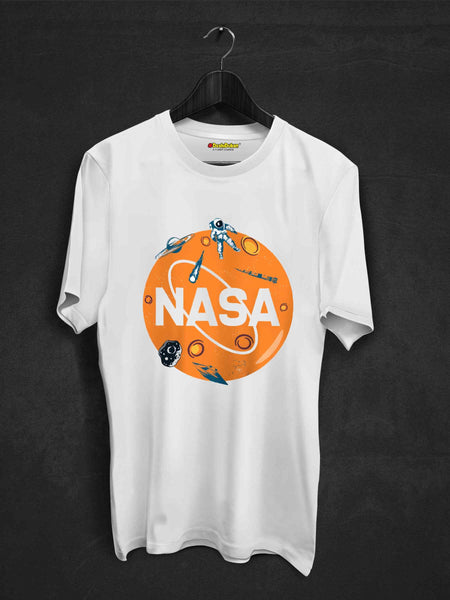 Nasa With Orange Planet T-shirt