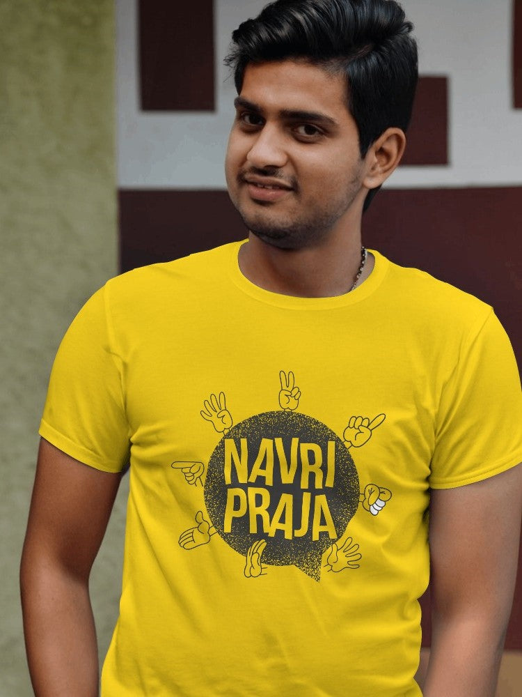 Navri Praja - Gujarati Theme Cotton T-Shirts