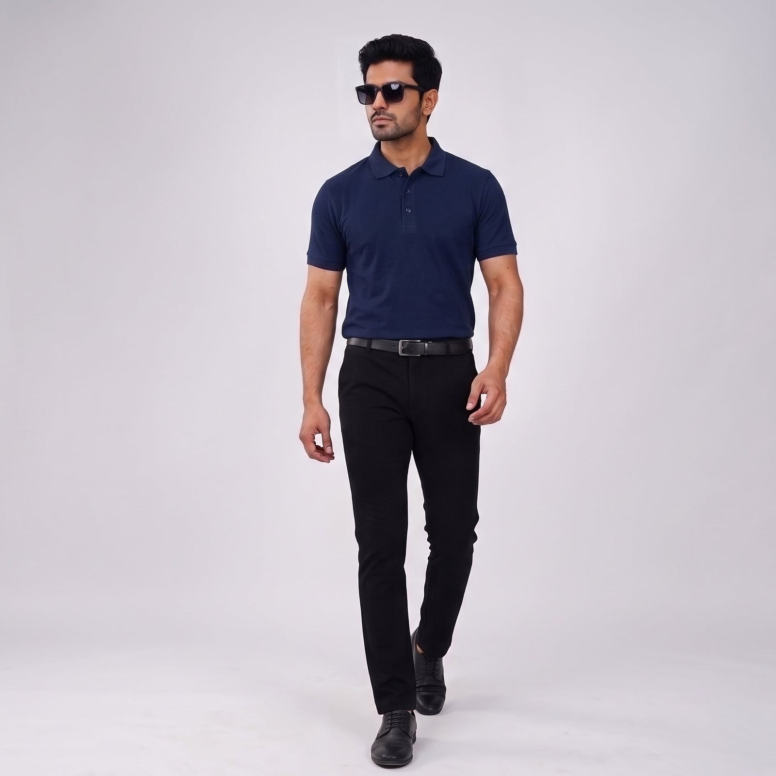 LOOMBA FRUGAL Premium Cotton-Blend Polo T-Shirt