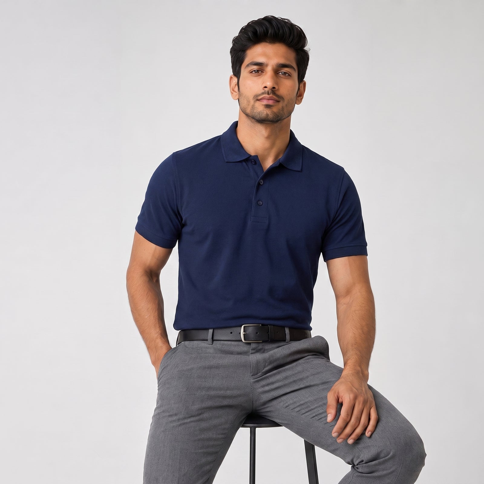 DUSSKY Frugal Premium Cotton Polo T-Shirt