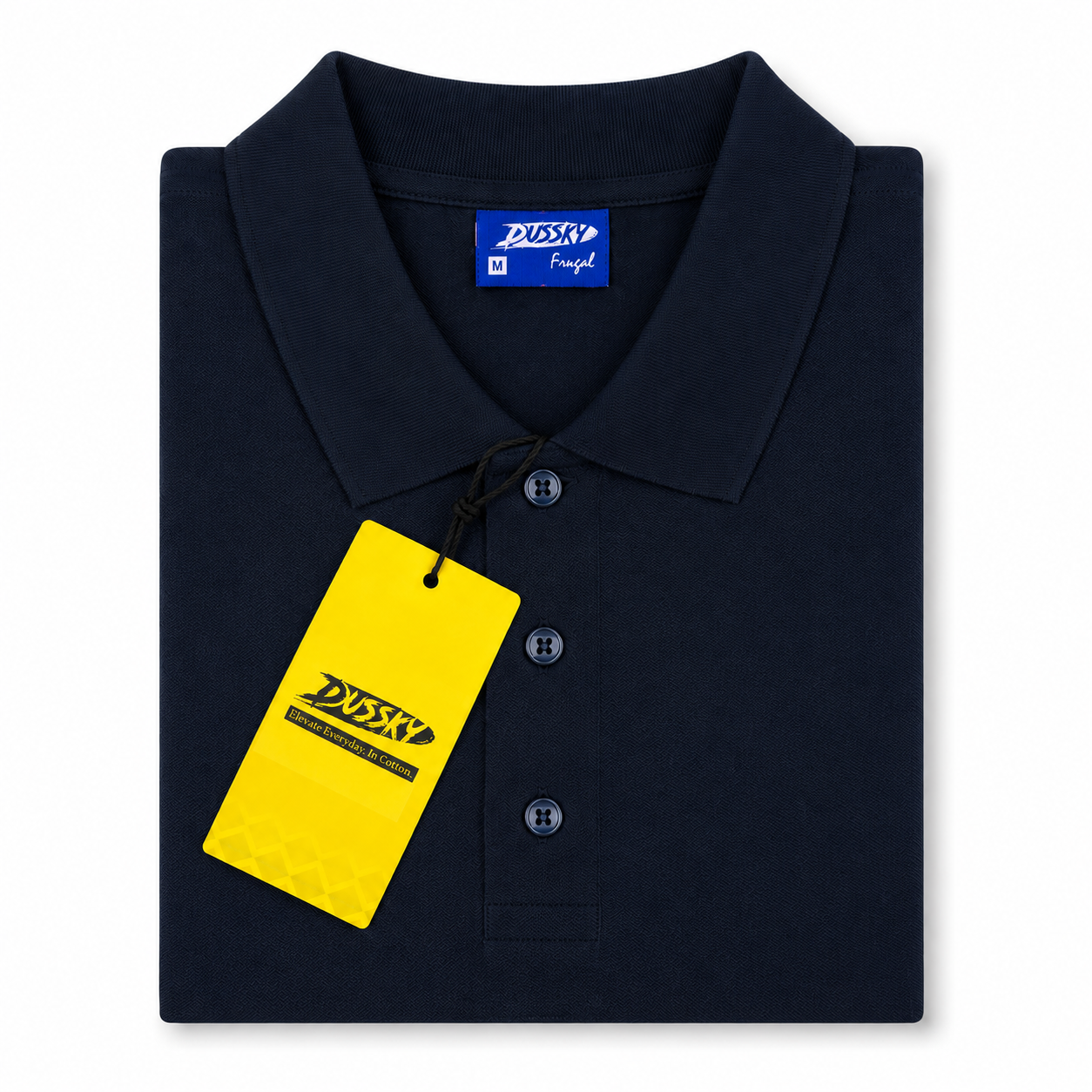DUSSKY Frugal Premium Cotton Polo T-Shirt