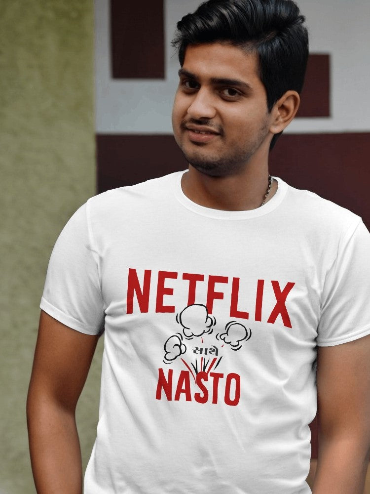 Netflix Sathe Nasto - Gujarati Funky T-Shirts