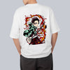 Demon Slayer Tanjiro Kamado Printed Oversized T-Shirt