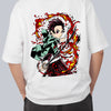 Demon Slayer Tanjiro Kamado Printed Oversized T-Shirt