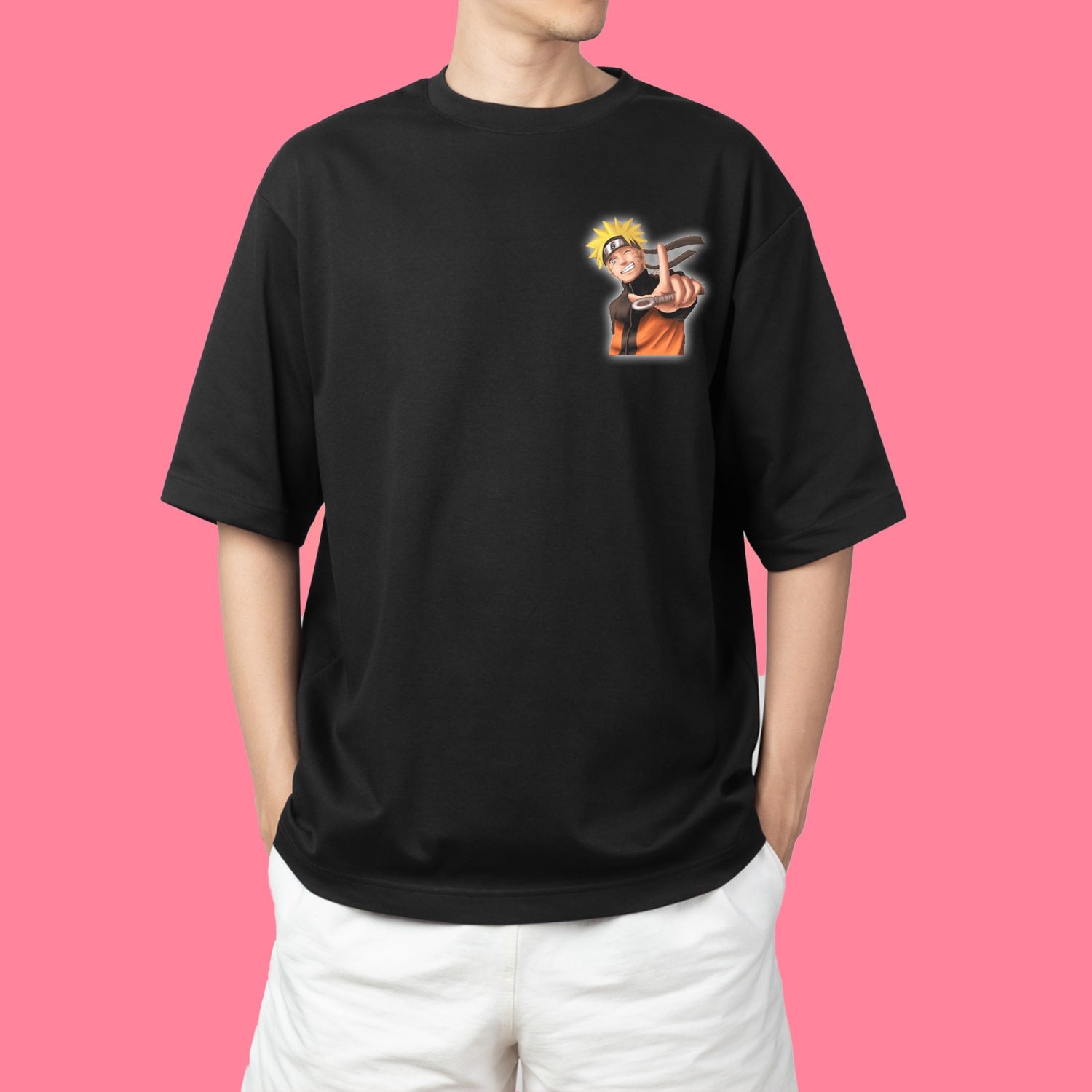 Naruto Anime Printed Oversized Fit T-Shirt