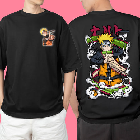 Naruto Anime Printed Oversized Fit T-Shirt