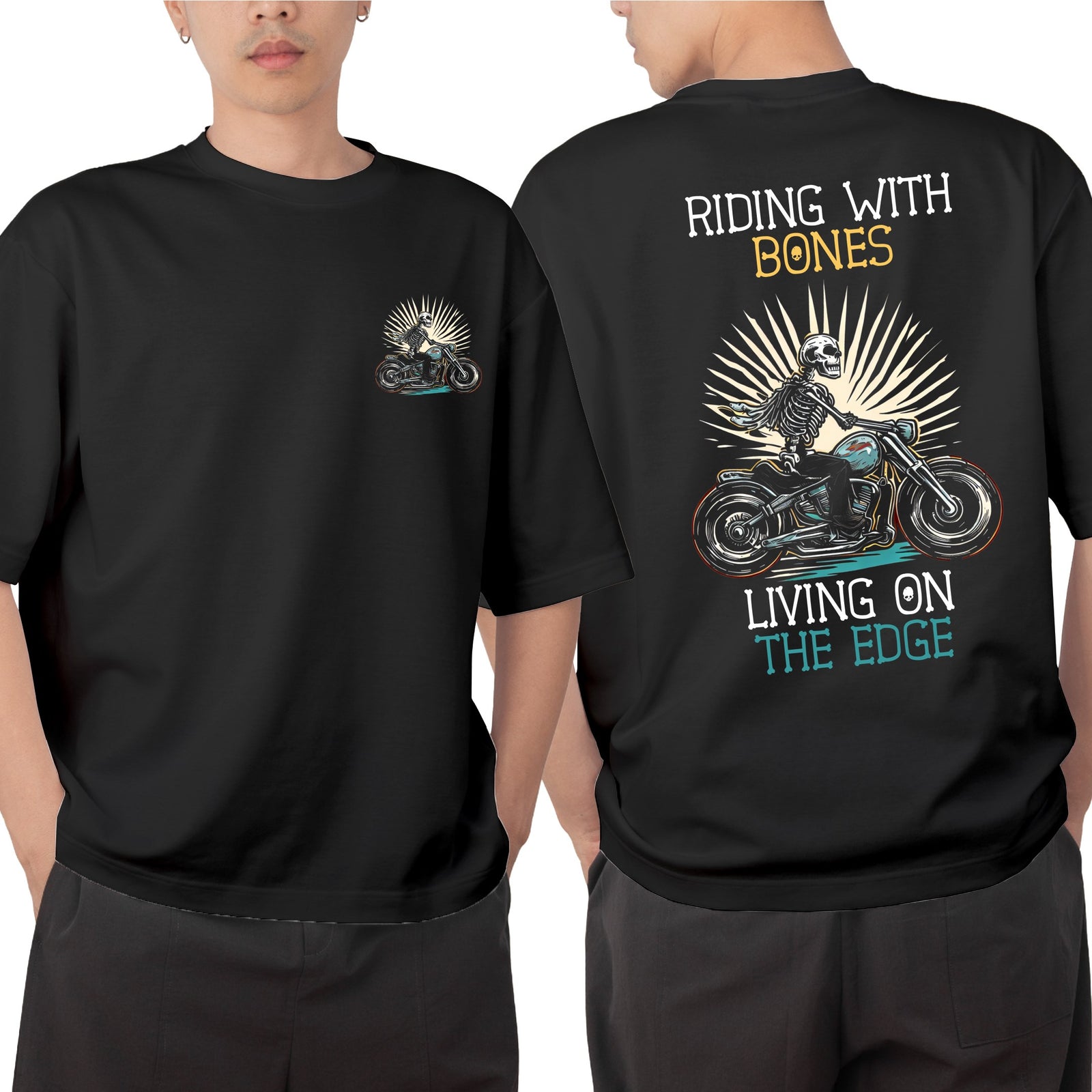 Riding With Bones Oversize T-shirt
