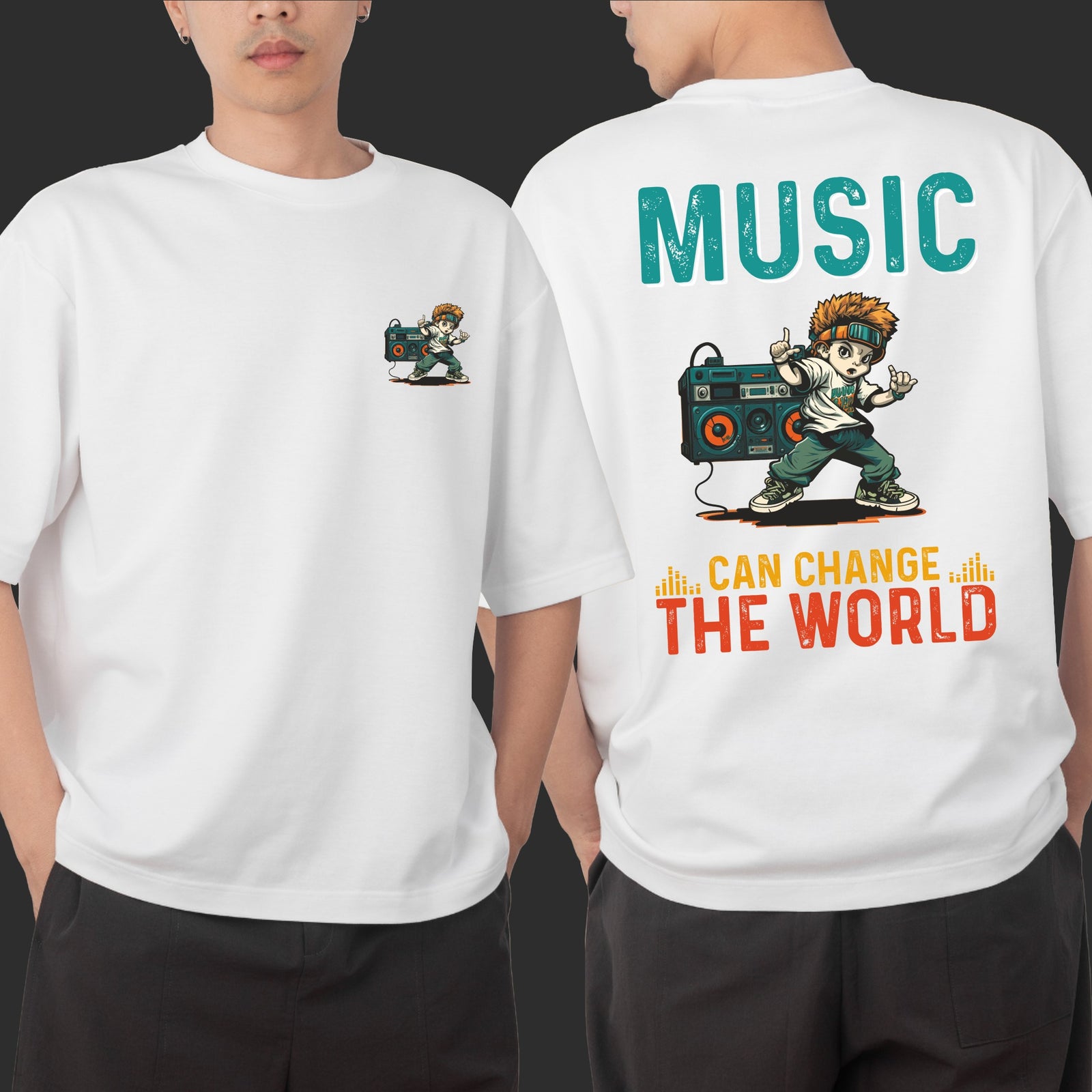 Music Can Change The World Oversize T-shirt