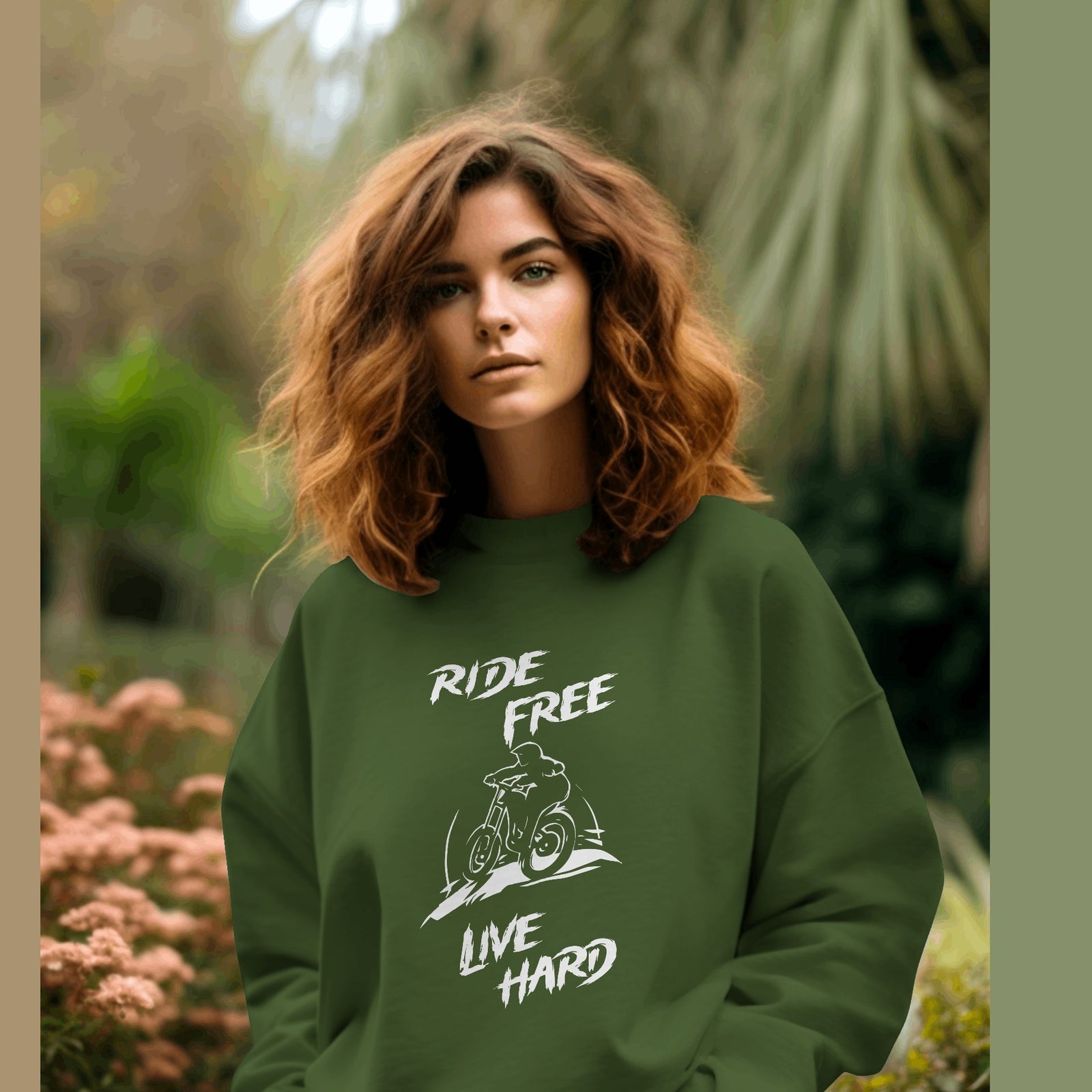 Ride free live hard sweatshirt for bikers