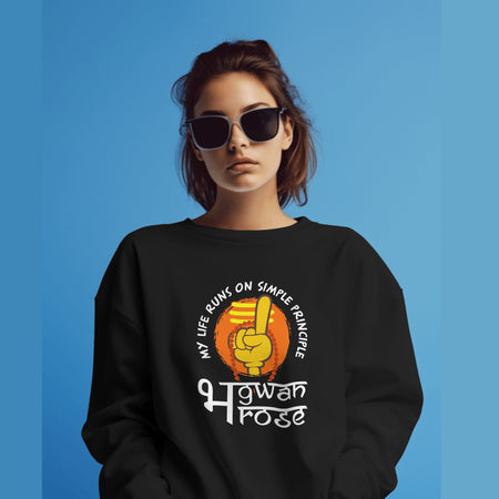 Bhagwan Bharose Black Sweatshirt