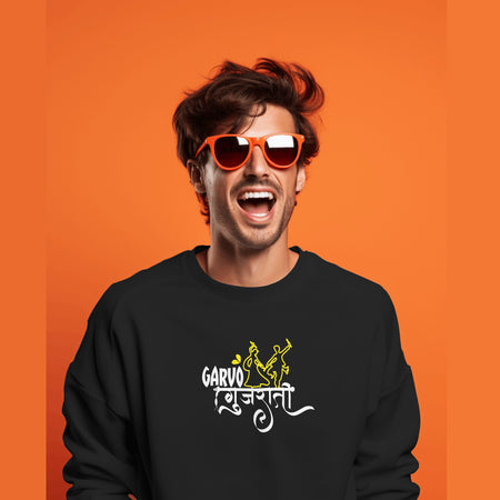 Garvo Gujarati Black Sweatshirt
