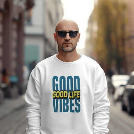 Good Vibes White Sweatshirt